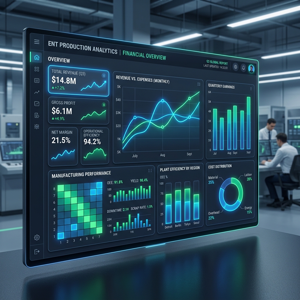 QuoteForge Financial Dashboard Mockup